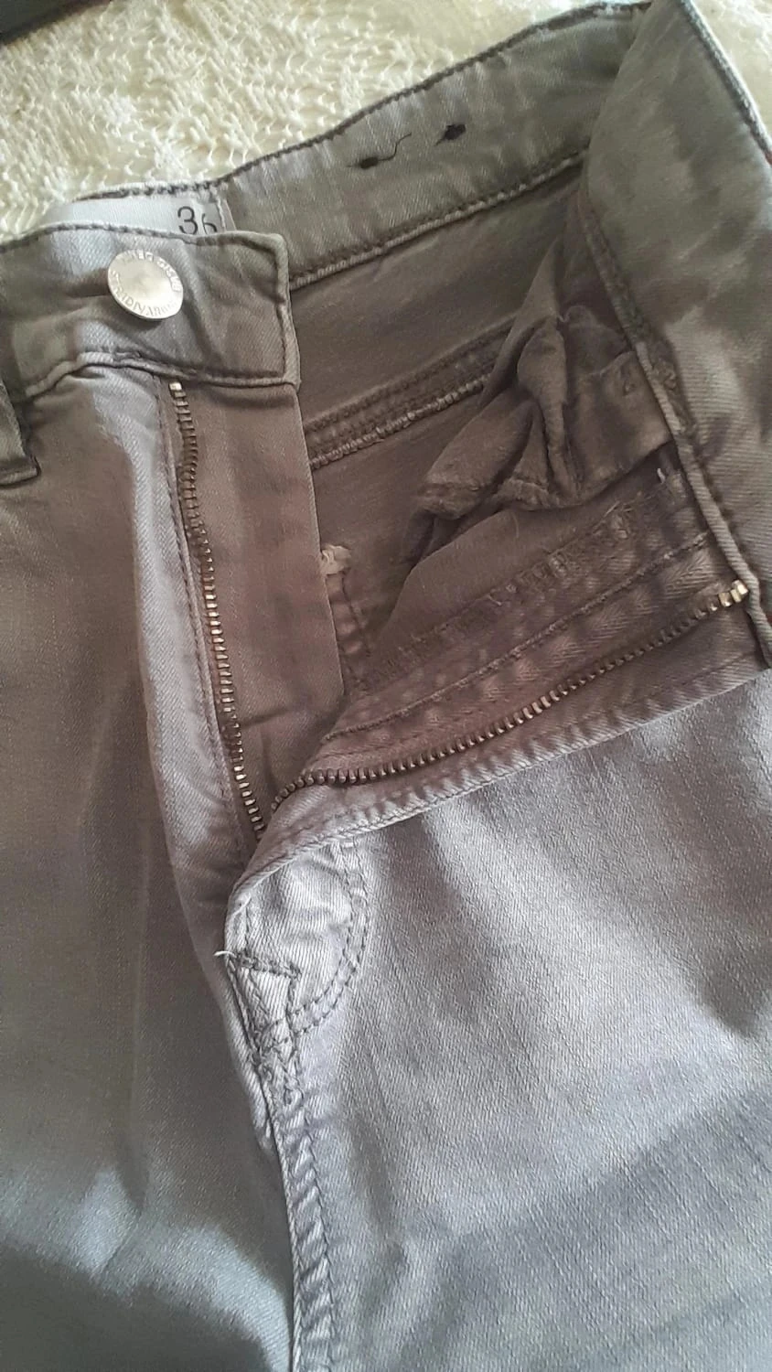 Jeans de color gris, Talla 36, Marca Stradivarius – photo 10